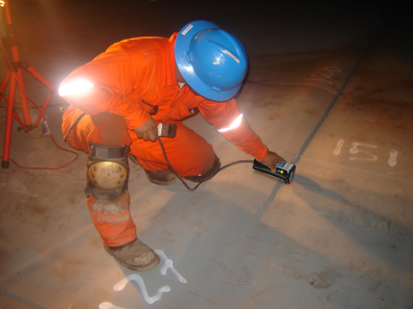 Tank floor using old Weld probe-1-2